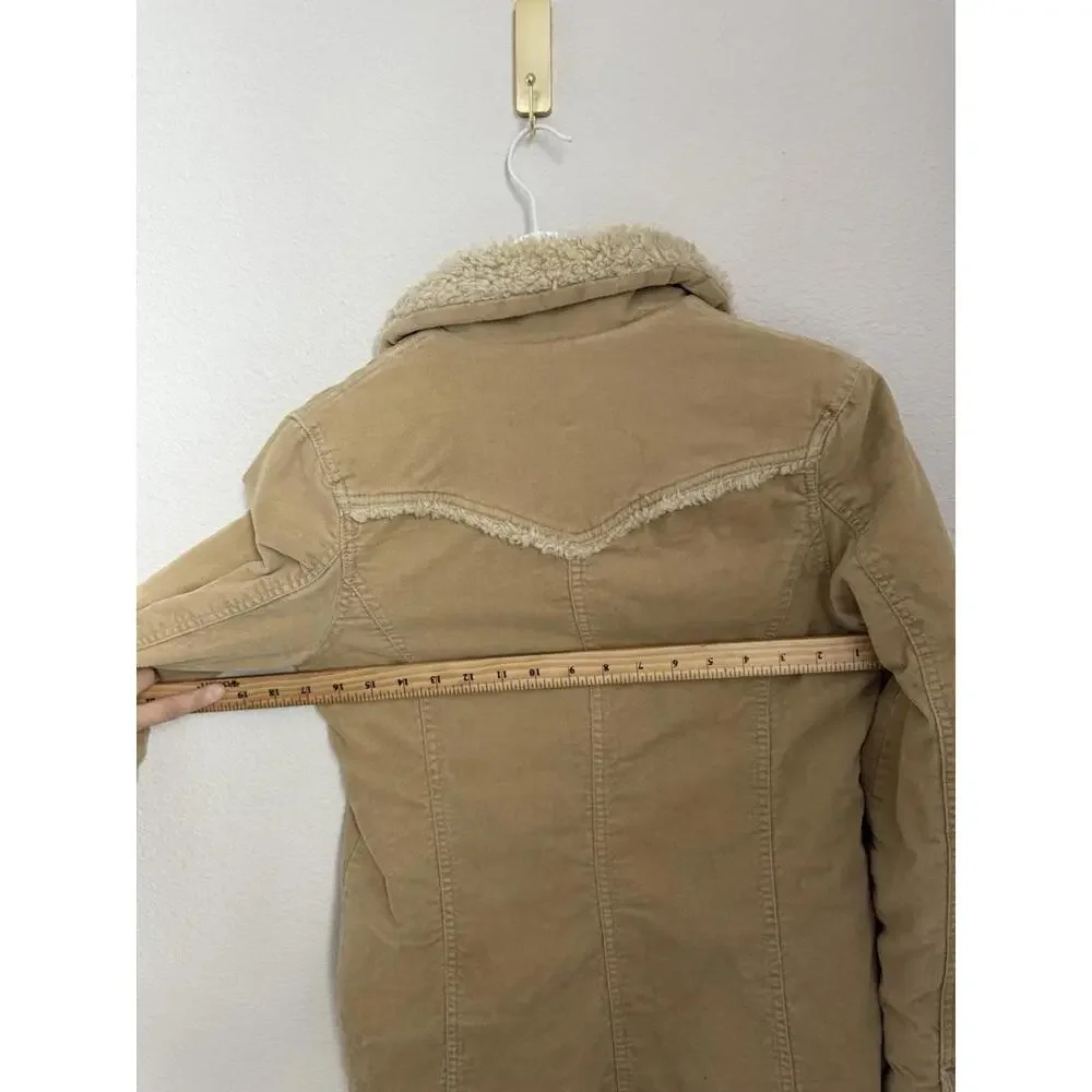 Abercrombie & Fitch Y2K Vintage Sherpa Corduroy Metal Logo‎ Chore Coat